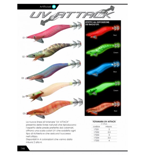 Totanara UV- Attack mis 3 Expert Predator colore 04 Bianca