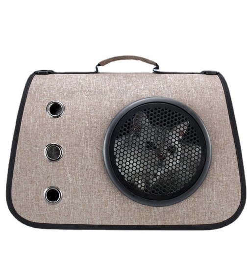 Borsa Trasportino semi rigida color sabbia cm 40x28x26 also