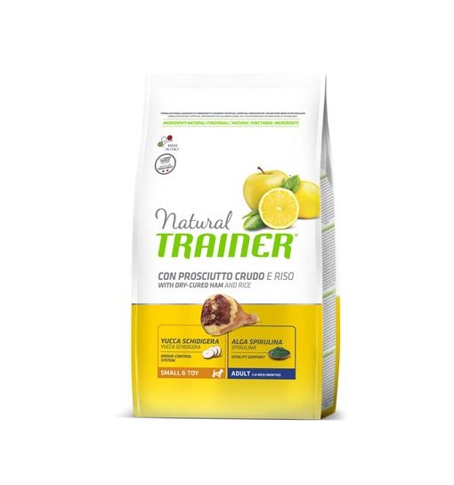 Natural trainer con prosciutto crudo e riso adult small e toy 7 kg