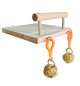 Gioco per pappagalli Palestrina con palline in ratan cm 13x14