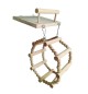 Gioco per pappagalli Palestrina con ruota panoramica in legno cm 13x14