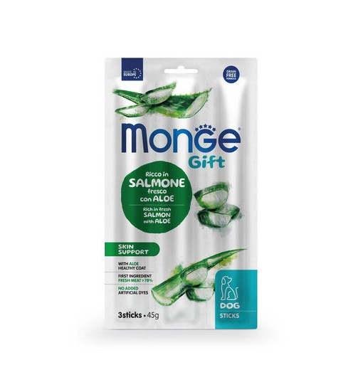 Monge cane gift immunity support Salmone fresco con aloe 3 sticks 45 gr