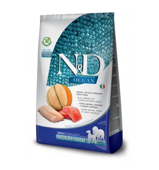 N&D Farmina Salmone merluzzo e melone cantalupo Adult Medium maxi 12 kg