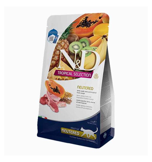 N&D Farmina tropical selection gatto sterilizzato Agnello farro avena e frutti tropicali 5 kg