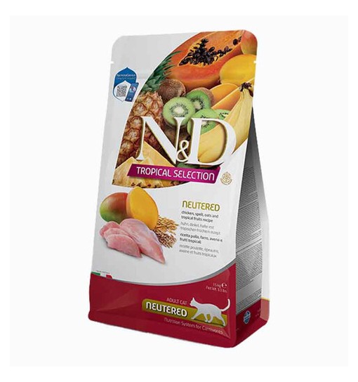 N&D Farmina tropical selection gatto sterilizzato Pollo farro avena e frutti tropicali 300 gr
