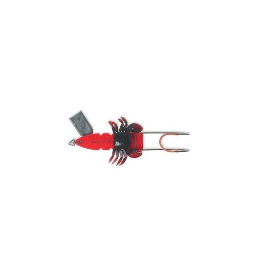Armatura Piombata con granchio in gomma a doppio amo cm 21 136 gr Polpara