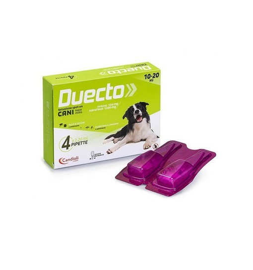 Antiparassitario Duecto cane 10/20 kg 4 fiale Candioli