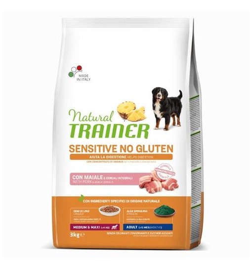 Trainer Natural Adult sensitive Maiale medium maxi 3 kg