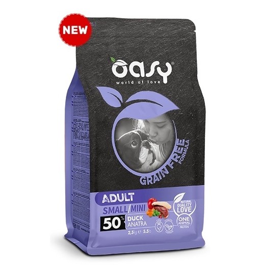 Oasy Cane Adult Anatra small mini Monoproteico grain free 2,5 kg
