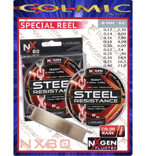 Colmic NX 80 Steel resistance 150 mt 0,35 Monofilo
