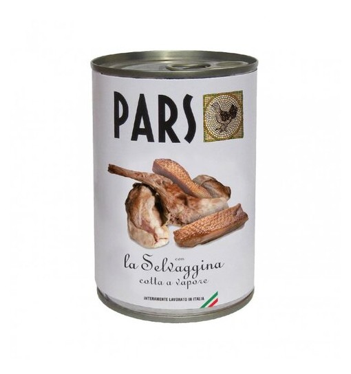 Pars scatoletta carne selvaggina cotta al vapore 405 gr