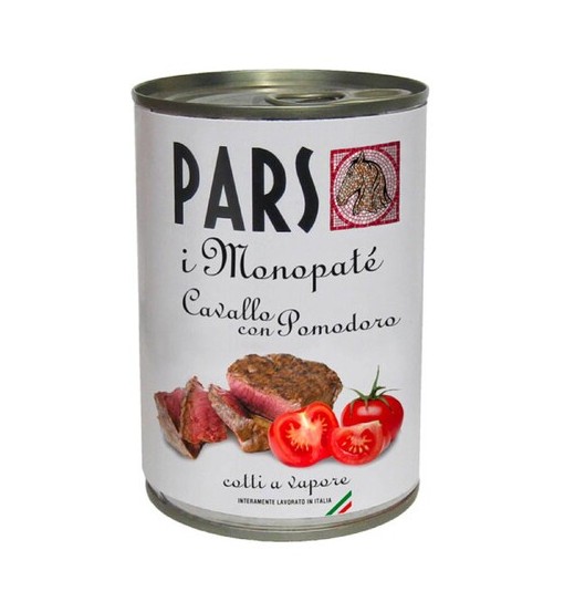 Pars scatoletta Patè carne Cavallo con pomodoro 400 gr
