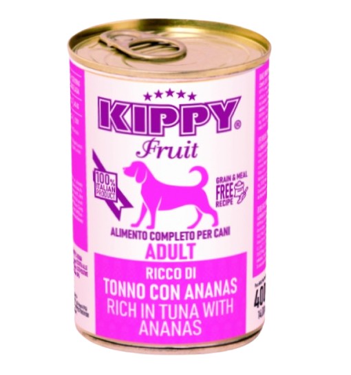 Scatolette per cane Adult Kippy Fruit Tonno con ananas 400 gr