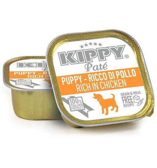 Vaschetta per cane puppy Kippy Patè pollo 150 gr