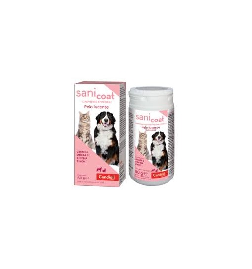Compresse appetibili per pelo lucente cane/gatto Sanicoat 60gr
