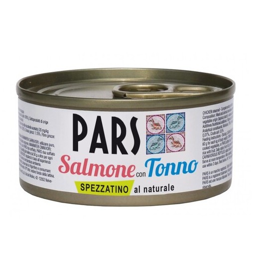 Pars scatoletta Spezzatino al Naturale Salmone con Tonno 70 gr