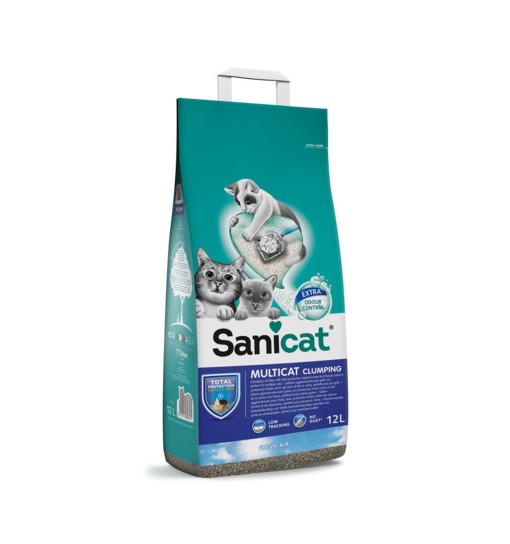 Sanicat Lettiera Agglomerante Multicat Fresh air12 L extra odor control