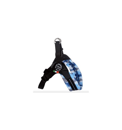 Pettorina rete con sottopancia regolabile Tre Ponti Azzurro Camouflage Mis 4