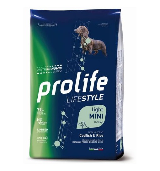 Prolife Light Mini merluzzo e riso 7 kg