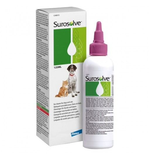 Sursolve125 ml elanco Detergente auricolare per cani e gatti.