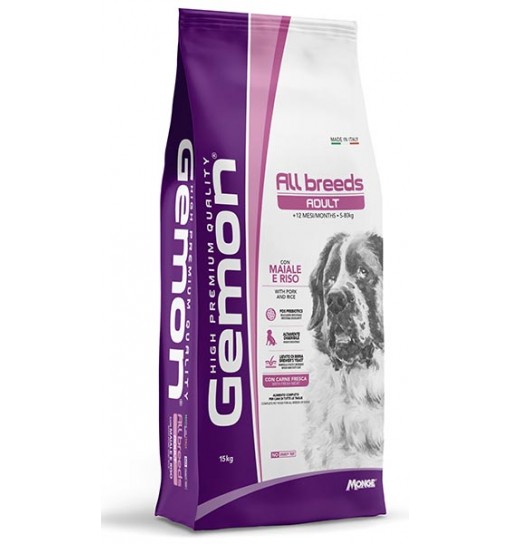 Gemon Monge Adult all breeds Maiale e riso 15 kg