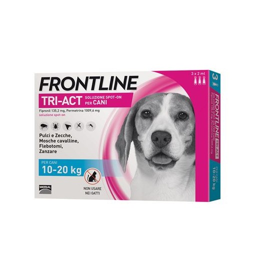 Frontline Tri Act per cani da 10/20 kg 6 fiale da 2 ml