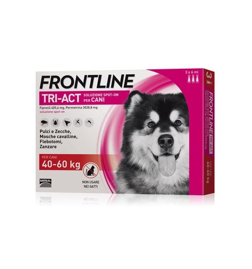 Frontline Tri Act per cani da 20/40 kg 6 fiale da 6 ml