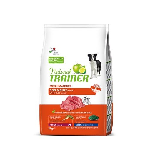 Natural Trainer con Manzo medium adult 3 kg