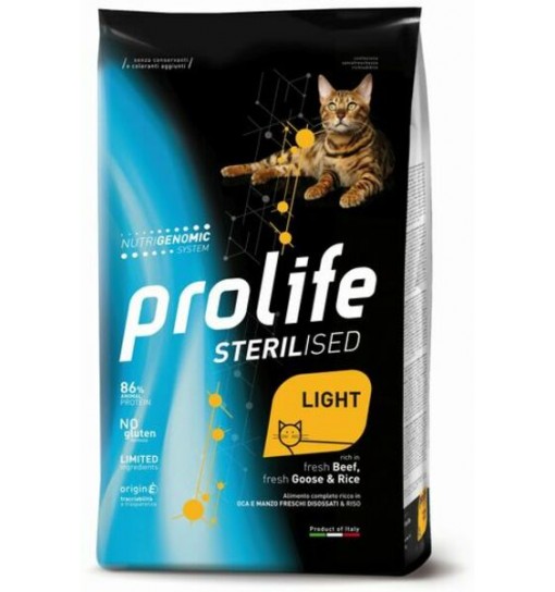 Prolife Sterilized Light Oca manzo e riso 1,5 kg gatto