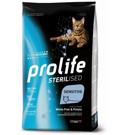 Prolife Sterilized Sensitive Pesce bianco e patate 1,5 kg gatto