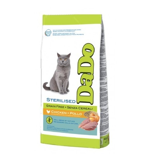 Dado gatto sterilised Grain Free pollo 400 gr secco