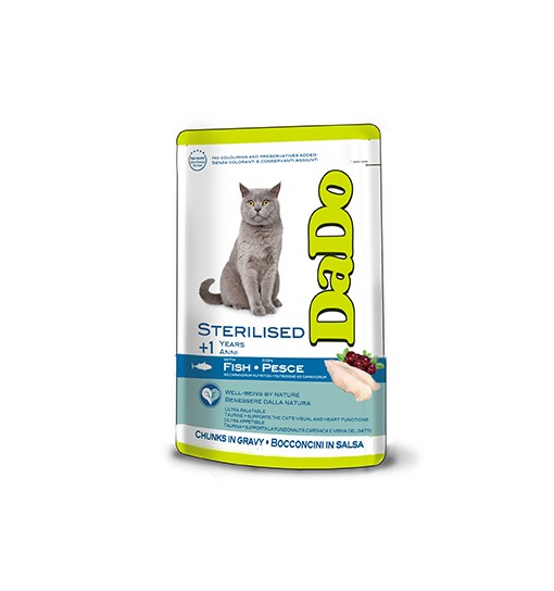 Dado gatto sterilised pesce 85 gr Umido