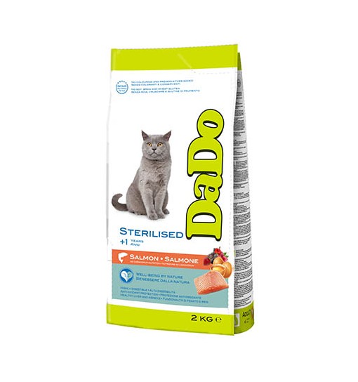 Dado gatto sterilised Salmone 400 gr secco
