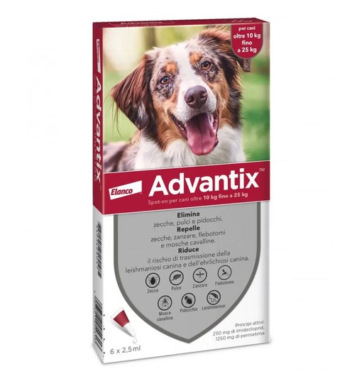 ADVANTIX PER CANIDA 10 A 25 KG