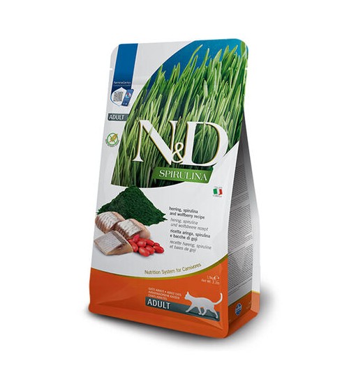 N&D spirulina herring adulto con aringa spirulina e bacche di goji 1,5 kg