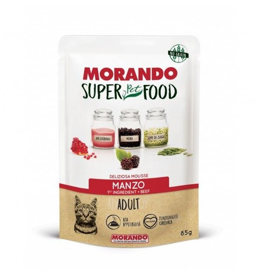 Morando super pet food mousse Manzo 85 gr gatto