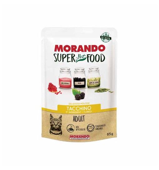 Morando super pet food mousse Tacchino 85 gr gatto