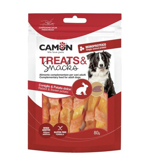 Snack con coniglio e patata dolce 80 gr camon