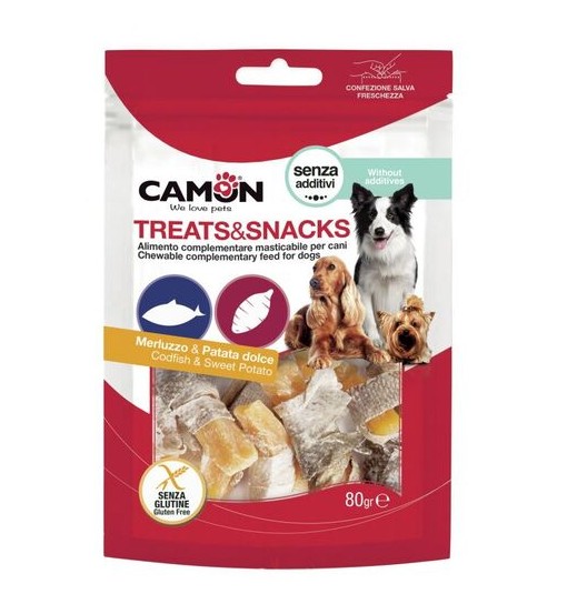 Snack Camon Patata dolce e merluzzo 80 gr