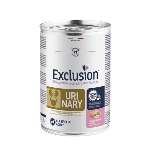 Exclusion umido Urinary maiale sorgo e riso 400 gr