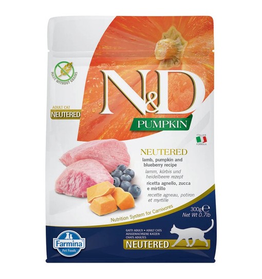 N&D Gatto Pumpkin Neutered agnello zucca e mirtillo 300 gr