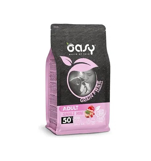 Oasy Cane Adult Maiale small mini Monoproteico grain free 2,5 kg