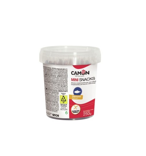 Snack camon Ossicini insaporiti con salmone 250 gr