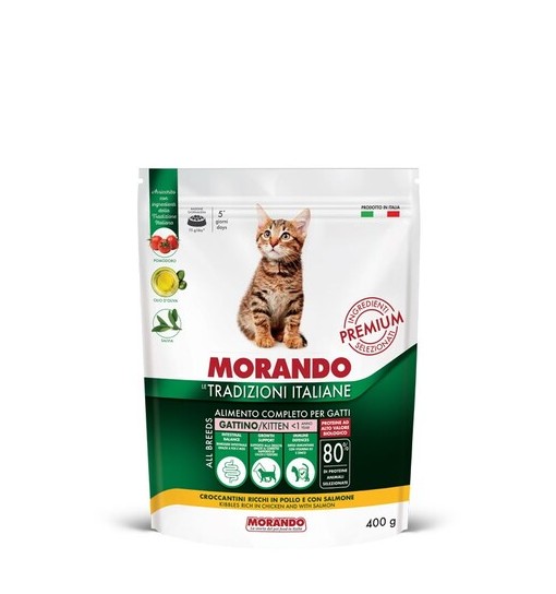 Morando tradizioni Italiane Kitten gatto pollo e salmone 400 gr