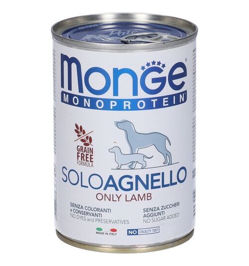 Monge Dog Solo Agnello 400 gr Monoproteico