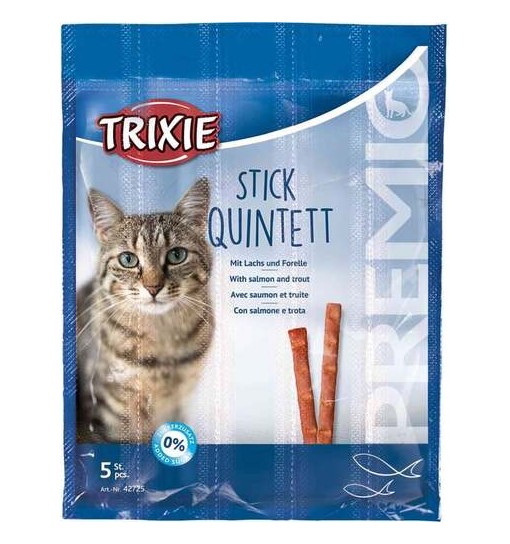 Premio stick Quintett per gatti trixie Agnello e tacchino,5×5gr.