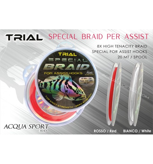 Special Trial Braid AQS per assist hooks Ø 1,00 Bobina mt. 20