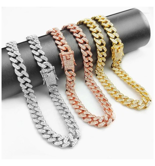 Collare Gioiello catena Diamante oro cm 50