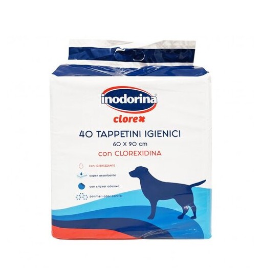 Tappetini igenici con clorexidina 60x90 40 pz Inodorina traverse