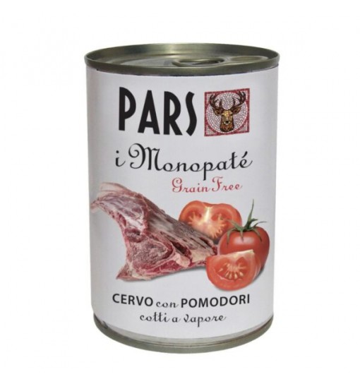 Pars scatoletta Patè carne cervo con pomodori 405 gr